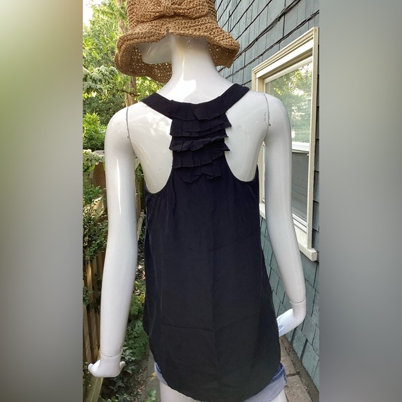 Black Sleeveless Small Silk Top By Silence And Noise - Picture 3 of 12